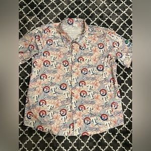 ⚾ Texas Rangers Baseball MLB Hawaiian Shirt Red/White/Blue Men's XL